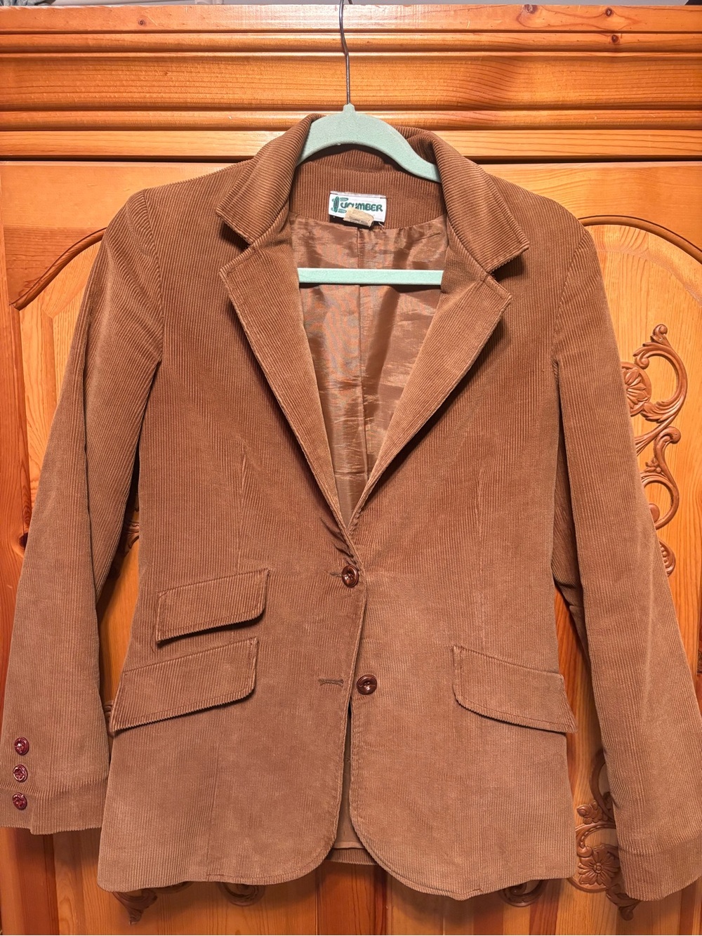 Vintage  1970’s Corduroy Blazer Jacket - Camel Brown